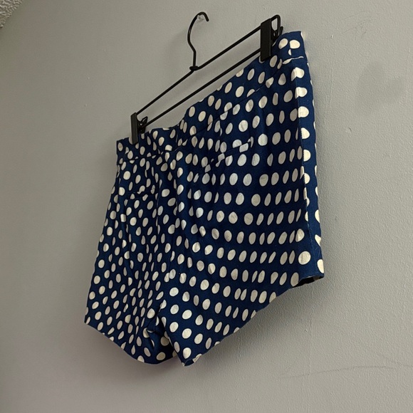 J. Crew High Waist Polka Dot Shorts - Navy and White - Picture 9 of 13